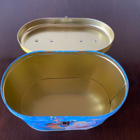 Mary Engelbreit Tin Sewing Box Beaded Handle Latch Box caddy crafts Love & Skill - Picture 5 of 9